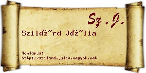 Szilárd Júlia névjegykártya